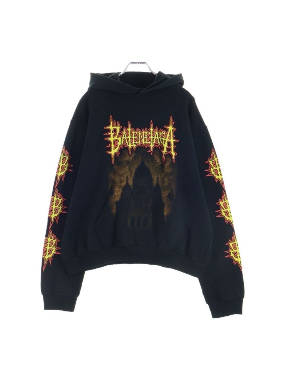 Balenciaga Graphic Print Sweatshirt Hoodie Pullover Black